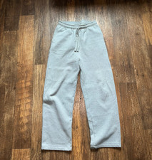 ASOS DESIGN Premium Heavyweight Wide Leg Sweatpants 400gsm Gray Heather Size M picture
