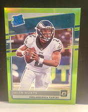 Panini 2020 Donruss Optic Jalen Hurts Rated Rookie RC #164 Lime Green /35 Eagles picture