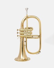 BB FlugelHorn 3 valve Brass With Hard Case and Mouthpiece picture