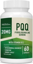 SM Nutrition PQQ Supplement 20mg Mitochondrial Biogenesis & Energy Optimizer 60c picture