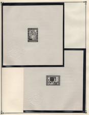 Belgium 1951 Three Imperf Proofs Presentation Sheetlets In Black Sc. #B492-B494 picture