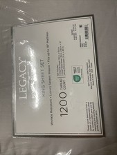 AQ Textiles Legacy  1200 Thread Count Cotton & Polyester KING Sheet Set Ivory picture