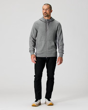 Huckberry PROOF 72-Hour Merino Tech Full Zip Hoodie - Heather Grey Size XS picture
