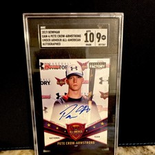Bowman 2019 Under Armour All-American Pete Crow-Armstrong UAN-6 Auto SGC 10 picture