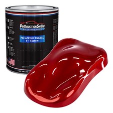 ProductionShop 1 Gallon High Gloss Radiant Fire Red Pearl Acrylic Enamel Paint picture