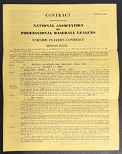 BUCKY HARRIS Autographed 1946 Baseball Contract Signed Twice HOF Died 1977 picture