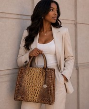 Brahmin Caroline Satchel Toasted Melbourne Leather picture