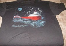 VTG Edmund Fitzgerald GORDON LIGHTFOOT Shirt Classic Black Unisex S-5XL picture