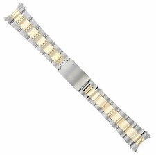 19MM 14K GOLD OYSTER BAND FOR 34MM ROLEX DATE,AIRKING 15000,15200,15223 T/TONE picture