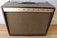1961 Magnatone 413 Vintage Tube Amplifier with Cover + Footswitch - Serviced picture