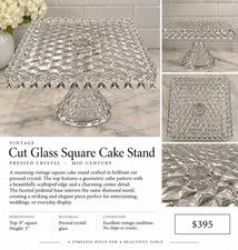 Vintage Fostoria American Clear Cube 12