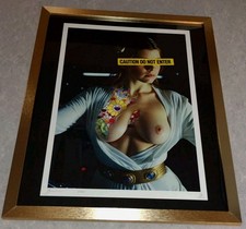 DEATH NYC ltd ed signed FRAMED street art print 45x32cm Star Wars Leia picture