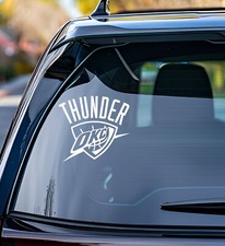 Oklahoma City Thunder Vinyl Decal Car Truck Vehicle Window Wall Sticker White v1 picture