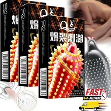 10-50PCS Small Size Tight Condoms Ultra Thin Latex Condom Men Products 45MM Spik picture