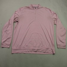johnnie-O Men's L Large Striped 1/4 Zip Pullover Activewear Golf Shirt Top picture