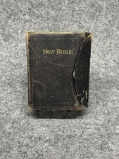 Antique 1893 Holy Bible American Bible Society Pocket Reference Edition Old New picture
