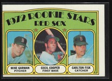 1972 Topps #79 Red Sox 1972 Rookie Stars (Garman / Cooper / Fisk) Red Sox EX picture