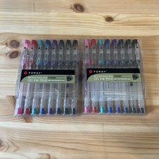 Vintage 2 Pack FORAY Gel Pens Ultra Fine Point 0.3 mm Multicolor Ink 8 Pack picture