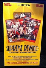 Supreme Rewind Sealed Hobby Box 15 Packs 1990 Pro Set Errors 60 Errors Per BOX picture