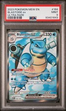 Blastoise EX 184/165 Ultra Rare 151 Pokemon PSA 9 picture