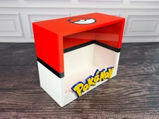 Pokeball Pokemon ETB Display Case 3D Printed Magnetic Acrylic Red Collector picture