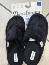 Dearfoam slippers size L 9-10 Black picture