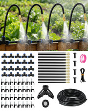 130FT Drip Irrigation System for Garden: 20 Nozzles 1/4
