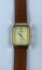 Orient Quartz E45CN8 Vintage Gold Tone Watch 24mm 1 Jewel Japan picture