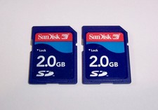 2 New 2GB SanDisk SD Memory Cards, 2pcs 2 GB SanDisk SD Cards Secure Digital picture