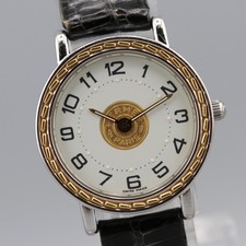 [Near MINT] HERMES Serie SE4.220 White Dial Woman's Quartz Watch From JAPAN picture