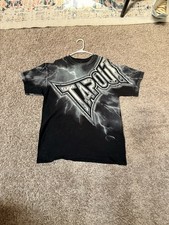 Vintage Tapout Lightning Bolt Graphic T-Shirt Black Y2K MMA No Tag Size L/XL picture