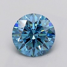 2.23 Ct ROUND Cut Fancy Vivid Blue VVS2 Clarity IGI Certified Lab Grown Diamond picture