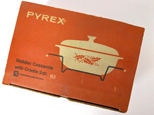 Vintage Pyrex 1961 Holiday Casserole No 63 2 Qt EMPTY BOX ONLY Promotional Rare picture
