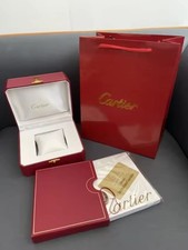Authentic Cartier Watch Box Set Pre-Owned w/ Bag, Card & Accessories picture