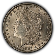 1887-O $1 Morgan Silver Dollar - Luster - Original Semi Key Date - SKU-D7948 picture