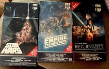 Star Wars Trilogy CBS FOX Red label 1984/1986 VHS Tape Hi Fi Stereo Lot of 3 picture