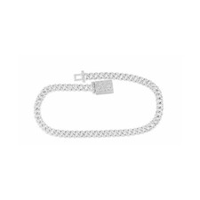 4.5MM 1.7CT Lab grown Diamond Cuban Bracelet picture