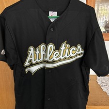 Rare 2008 Oakland Athletics A's Kurt Suzuki 24 Alternate Black Jersey Mens L picture