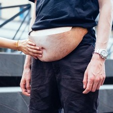 Men Women Unisex Dad Bod Waist Bag Novelty Hairy Beer Belly Fanny Pack HO picture