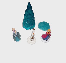 5 Disney Frozen Figures Cake Toppers with 1 light up blue ice dr6 picture