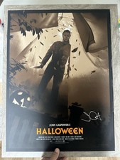 Halloween Vinyl rare Bam Ultra Box 18x24 Signed by John Carpenter Beckett COA picture