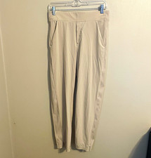 Athleta Beige Solid Pull-On Jogger Pants Tapered Leg Pockets Stretch Size 4 picture