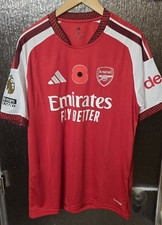 New XL Adidas Arsenal FC Home Jersey Shirt  Remembrance Poppy Special PL Champs picture