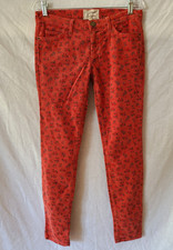 NWT CURRENT ELLIOTT SZ 28 The Ankle Skinny Jeans POPPY DITSY BLOSSOM CORDUROY picture