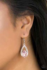 Paparazzi GATSBY GRANDEUR pink earrings picture