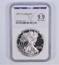 1997-P American Silver Eagle Proof 9.9 NGC X NGCX - Almost PERFECT picture