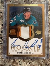 2013-14 The Cup Tomas Hertl RPA Rookie Patch Auto /48 Sharks Vegas Czech RC picture