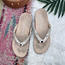 Vionic Davina Flip Flop Sandal 9 Snakeskin Print Slip On Cushioned Comfy picture