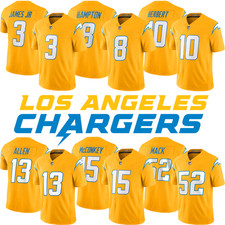 Men's Chargers 2025 Gold Alternate Charger Power Stitched Player Jersey S-3XL picture