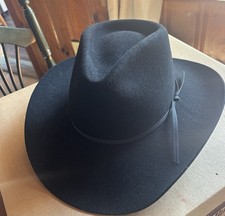 Bradford Western Black 100% Wool Cowboy Hat Bundle Vintage Western Accessories picture